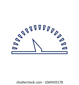 Speedometer sign illustration. Vector. Flat style black icon on white.