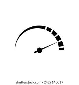 Speedometer sign logo isolated on white background, Speedometer sign, Speedometer icon, vector illustration. flat vector graphic on isolated