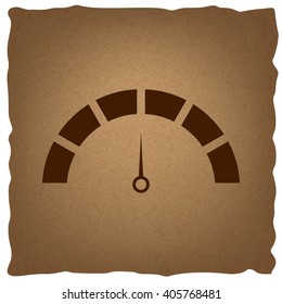 Speedometer sign. Vintage effect