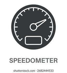 Speedometer Silhouette Glifos Concepto Vector de diseño de estilo simple
