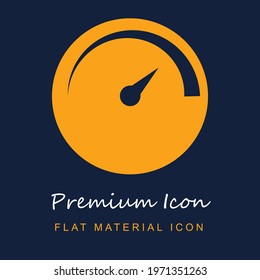 Speedometer Simple Symbol premium material ui ux isolated vector icon in navy blue and orange colors
