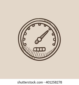 Icono de esbozo del velocímetro.