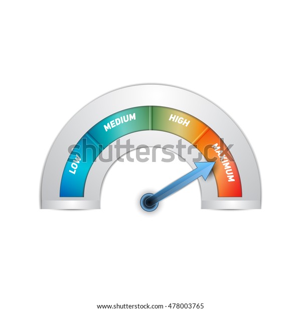 Speedometer With Slow And Fast Download.\
Speed Internet Test. Vector\
Illustration.