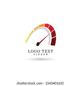 Speedometer, Speed & Accelerate Logo. Icon & Symbol Vector Template.