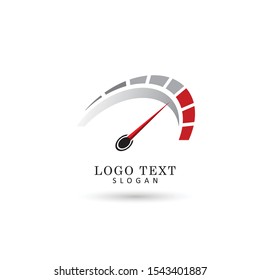Speedometer, Speed & Accelerate Logo. Icon & Symbol Vector Template.