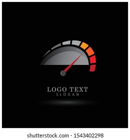 Speedometer, Speed & Accelerate Logo. Icon & Symbol Vector Template.