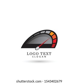 Speedometer, Speed & Accelerate Logo. Icon & Symbol Vector Template.