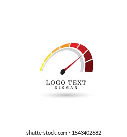 Speedometer, Speed & Accelerate Logo. Icon & Symbol Vector Template.