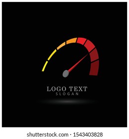 Speedometer, Speed & Accelerate Logo. Icon & Symbol Vector Template.
