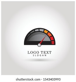 Speedometer, Speed & Accelerate Logo. Icon & Symbol Vector Template.
