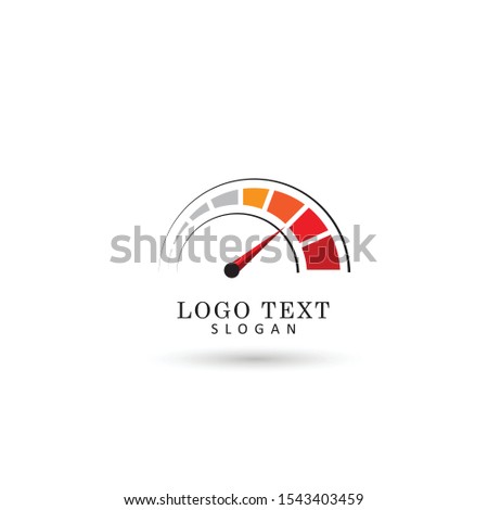 Speedometer, Speed & Accelerate Logo. Icon & Symbol Vector Template.