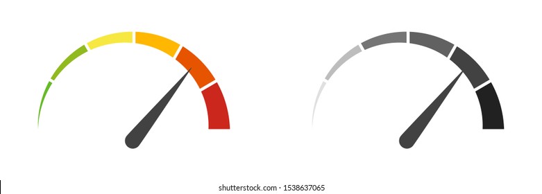 Speedometer Speed Car Auto Dashboard Vector Isolated Icons. Fast Time Concept. Speed Motion Design. Speed Indicator Icon. EPS 10