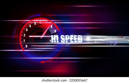 Speedometer speed car auto dashboard design. Speed meter abstract technology and Download progress bar or round indicator of web speed vector design