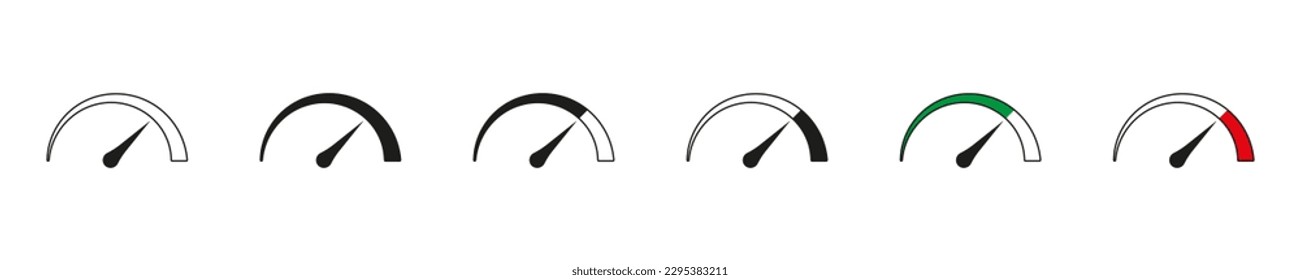 Speedometer speed car auto dashboard vector  Dashboard speedometer icons. Speed indicator icon. Vector. EPS 10