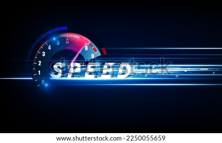 Speedometer speed car auto dashboard design. Speed meter abstract technology and Download progress bar or round indicator of web speed vector design