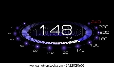 Speedometer speed car auto dashboard design. Speed meter abstract technology