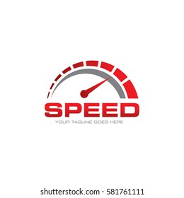 speedometer speed concept logo icon vector template