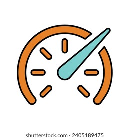 Speedometer, speed, dashboard icon, Perfect use for print media, web, stock images, commercial use or any kind of design project. 