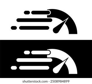 Icono de velocidad del velocímetro. Velocidad ​​icono de Ilustración vectorial. Para diseño de Sitio web, logotipo, App, Plantilla, ui, etc. Ilustración vectorial plana.
