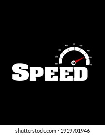 Logotipo de velocidad del velocímetro vector diseño gráfico de moda