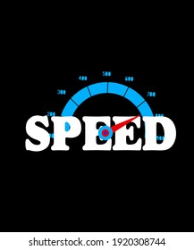 Logotipo de velocidad del velocímetro vector diseño gráfico de moda