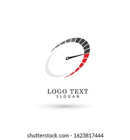Speedometer, Speed and Performance Logo. Symbol & Icon Vector Template.
