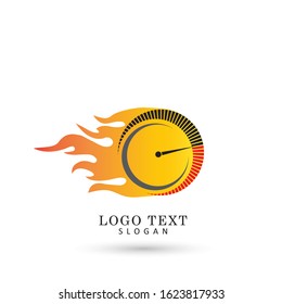 Speedometer, Speed and Performance Logo. Symbol & Icon Vector Template.