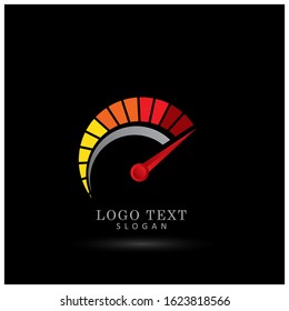 Speedometer, Speed and Performance Logo. Symbol & Icon Vector Template.