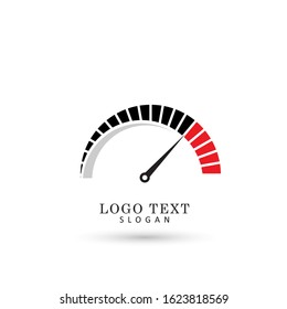 Speedometer, Speed and Performance Logo. Symbol & Icon Vector Template.