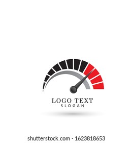 Speedometer, Speed and Performance Logo. Symbol & Icon Vector Template.