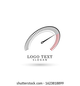 Speedometer, Speed and Performance Logo. Symbol & Icon Vector Template.