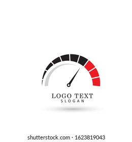 Speedometer, Speed and Performance Logo. Symbol & Icon Vector Template.