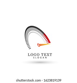Speedometer, Speed and Performance Logo. Symbol & Icon Vector Template.