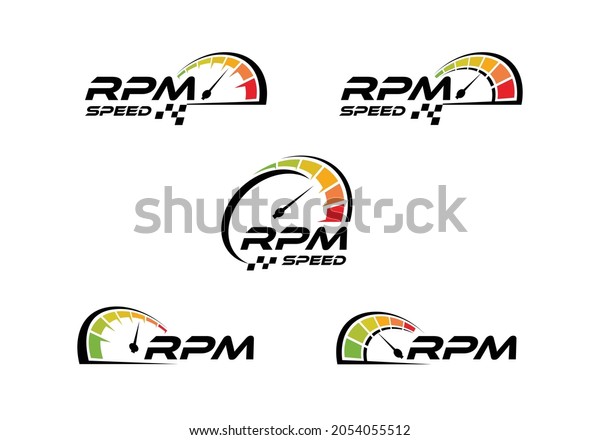 Speedometer, speed rpm logo icon design\
template\
collection