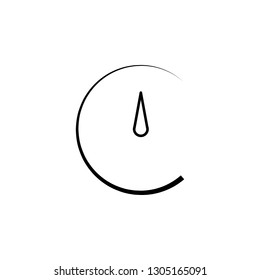 speedometer, speed, time, clock icon. Signs and symbols can be used for web, logo, mobile app, UI, UX