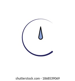 speedometer, speed, time, clock icon. Signs and symbols can be used for web, logo, mobile app, UI, UX