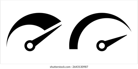 Speedometer speed vector icon isolated. Speed dials. Dashboard elements for automotive. Speed measurement. Vector stock illustration