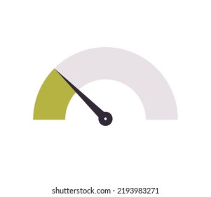 Speedometer symbol and tachometer, performance indicator, car speed, fast internet speed sign flat vector illustration.