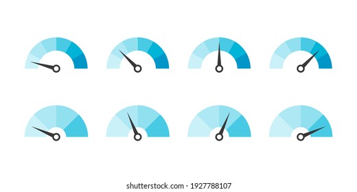 Speedometer symbol web icon. Set of Measuring Scales. Vector illustration