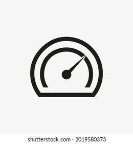 Speedometer or tachometer icon for auto websites and mobile UI design. Car dashboard symbol.