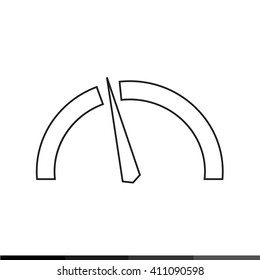 Speedometer and tachometer icon Illustration design