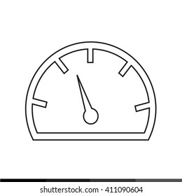 Speedometer and tachometer icon Illustration design