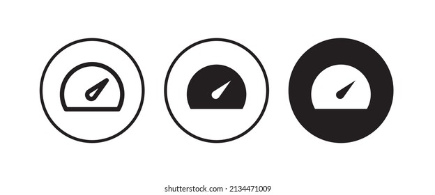 Speedometer, tachometer icon. Speed indicator sign. car speed. Performance Speed metering, scale icon, vector, sign, symbol, logo, illustration, editable stroke, flat design style isolated