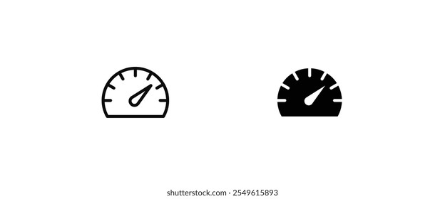 Speedometer, tachometer icon. Speed indicator sign. car speed. Performance Speed metering, scale icon, vector, sign, symbol, logo, illustration, editable stroke, flat design style isolated