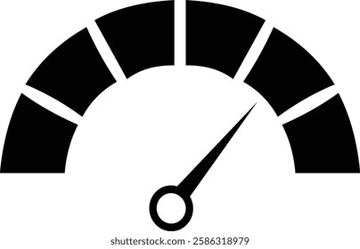 Speedometer, tachometer icon. Speed indicator sign. Internet car speed. Performance concepts. Speedometer . Fast speed sign. Flat simple icons, gauges from low to high. Minimum to Maximum.