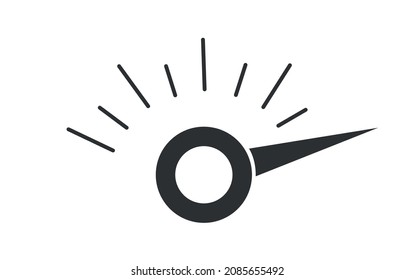 Speedometer, tachometer icons. Performance measurement.