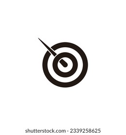 Speedometer, target geometric symbol simple logo vector