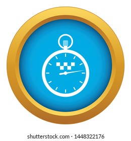 Speedometer in taxi icon blue vector isolated on white background for any design