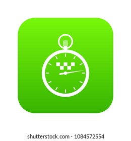 Speedometer in taxi icon digital green for any design isolated on white vector illustration
