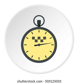 Speedometer in taxi icon. Flat illustration of speedometer in taxi vector icon for web
